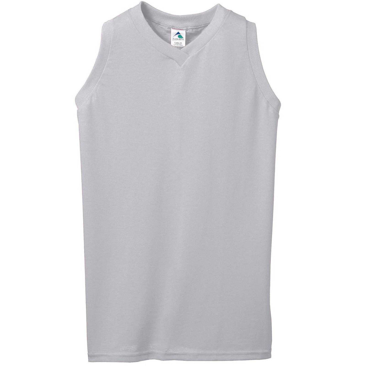 Augusta 556 Ladies Sleeveless V-Neck Poly Cotton Jersey - Heather - HIT a Double