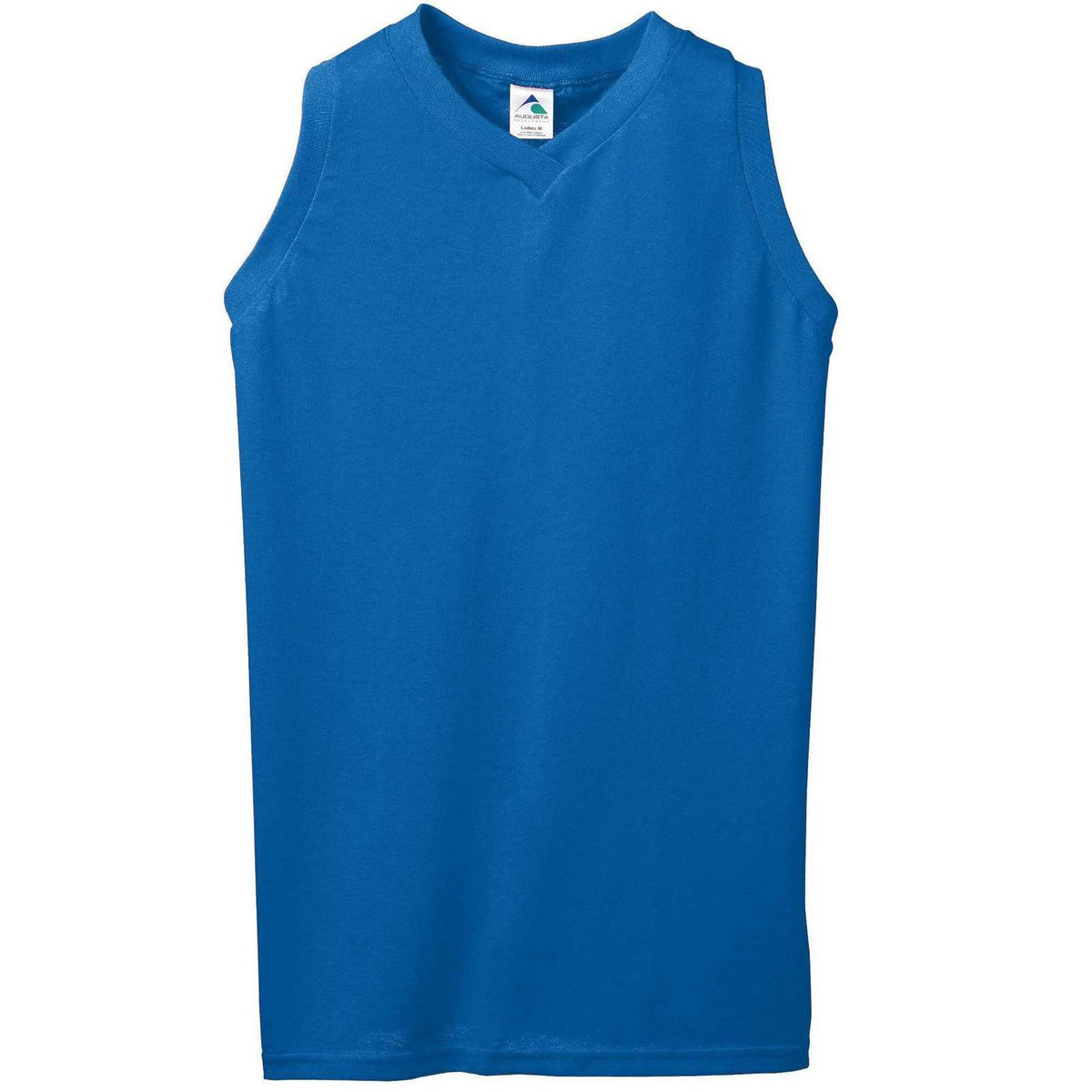 Augusta 556 Ladies Sleeveless V-Neck Poly Cotton Jersey - Royal - HIT a Double
