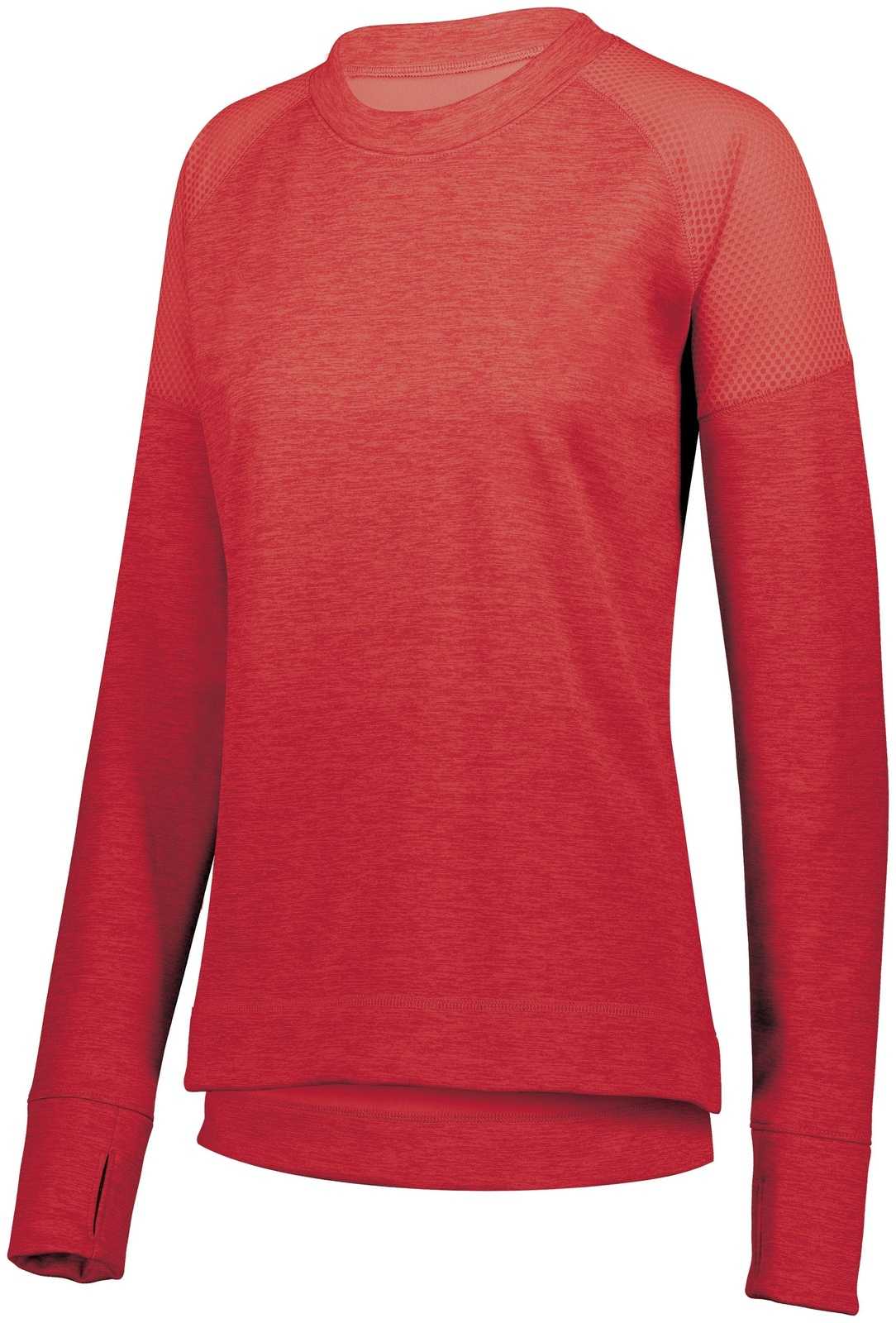 Augusta 5575 Ladies Zoe Tonal Heather Pullover - Red - HIT a Double