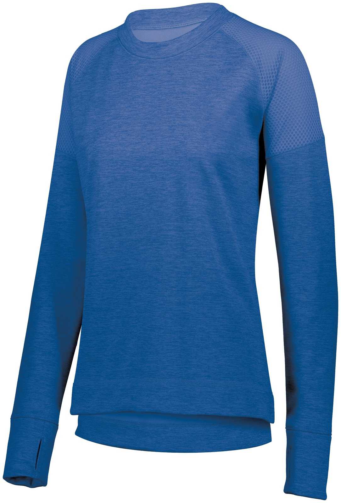 Augusta 5575 Ladies Zoe Tonal Heather Pullover - Royal - HIT a Double