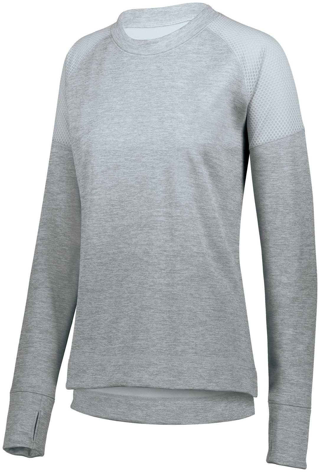 Augusta 5575 Ladies Zoe Tonal Heather Pullover - Silver - HIT a Double