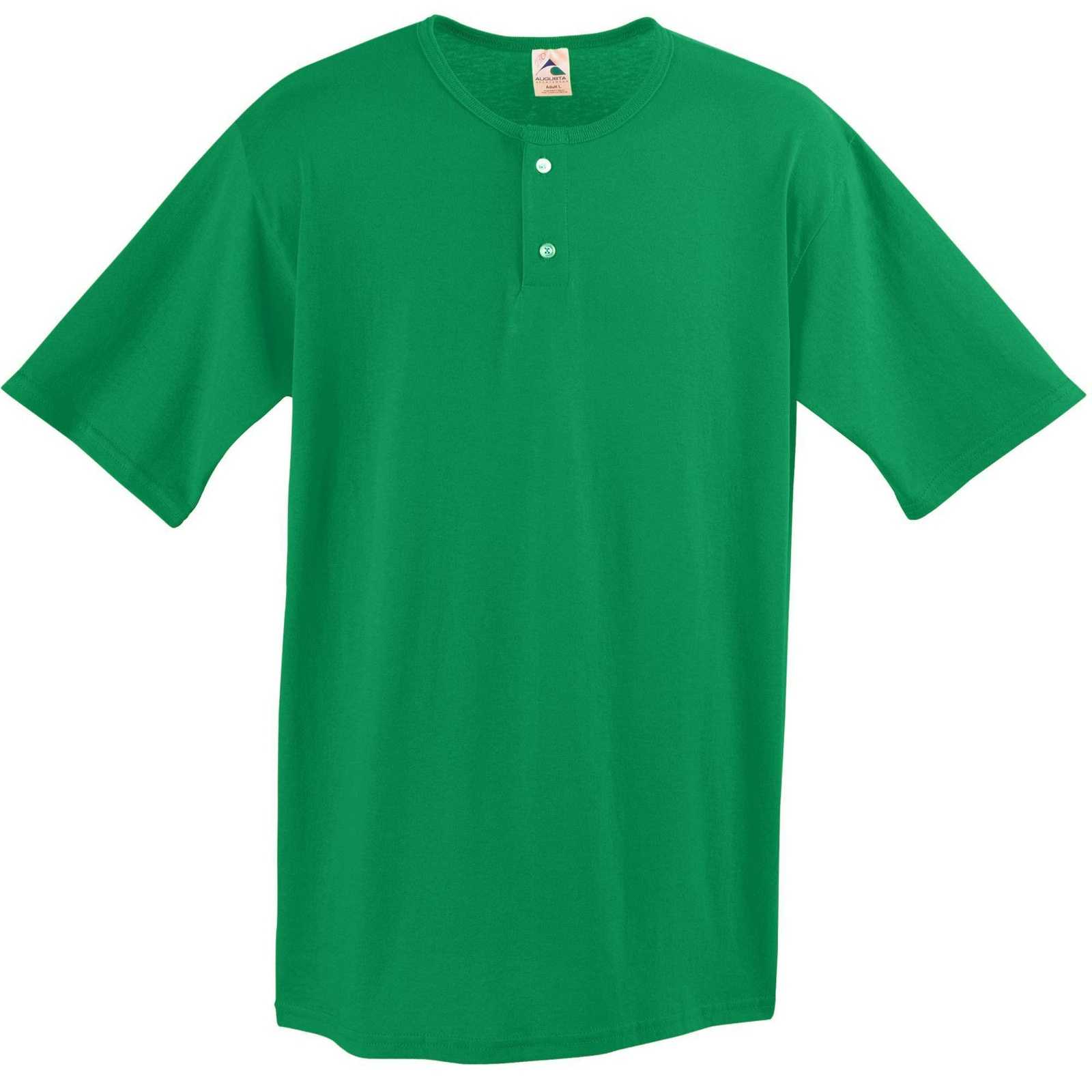 Augusta 580 Two-Button Baseball Jersey - Kelly - HIT a Double