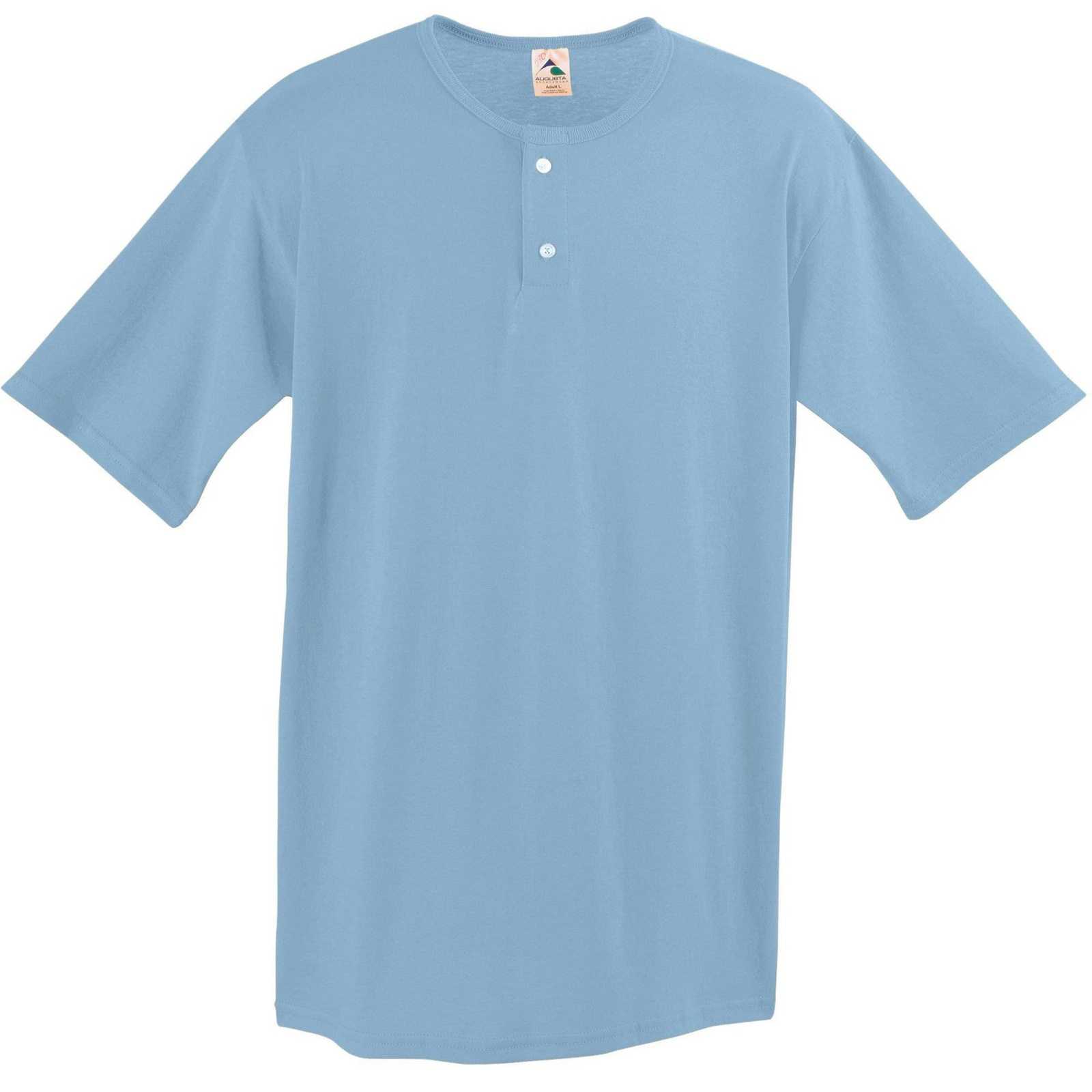 Augusta 580 Two-Button Baseball Jersey - Light Blue - HIT a Double