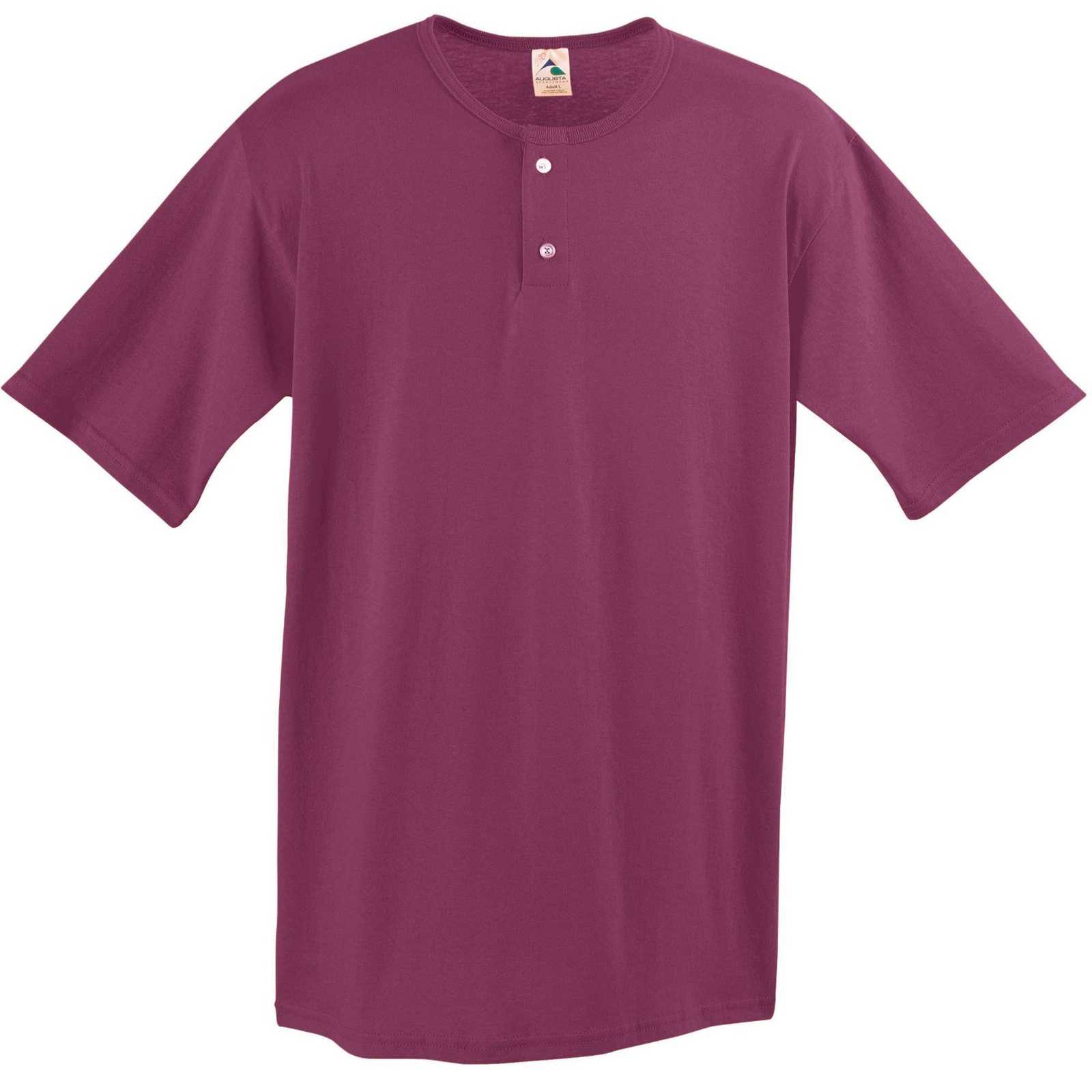 Augusta 580 Two-Button Baseball Jersey - Maroon - HIT a Double