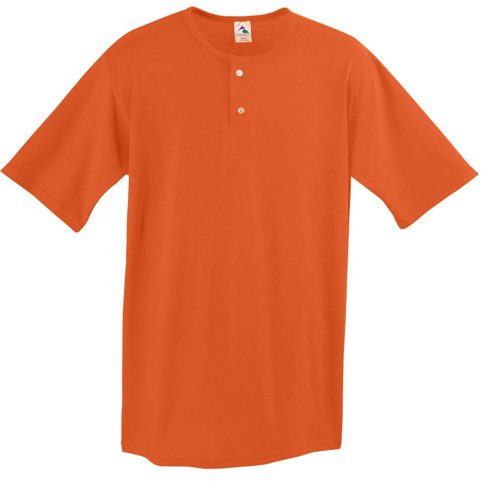 Augusta 580 Two-Button Baseball Jersey - Orange - HIT a Double