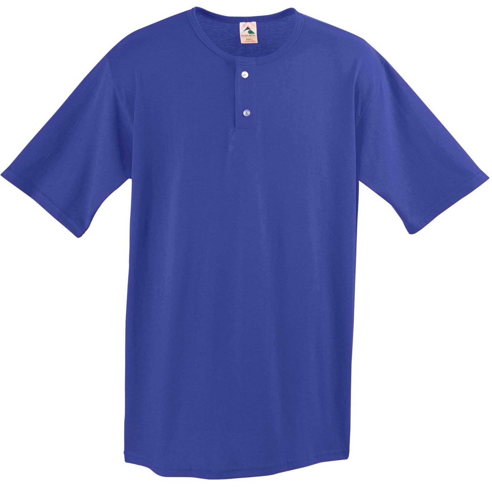 Augusta 580 Two-Button Baseball Jersey - Purple - HIT a Double