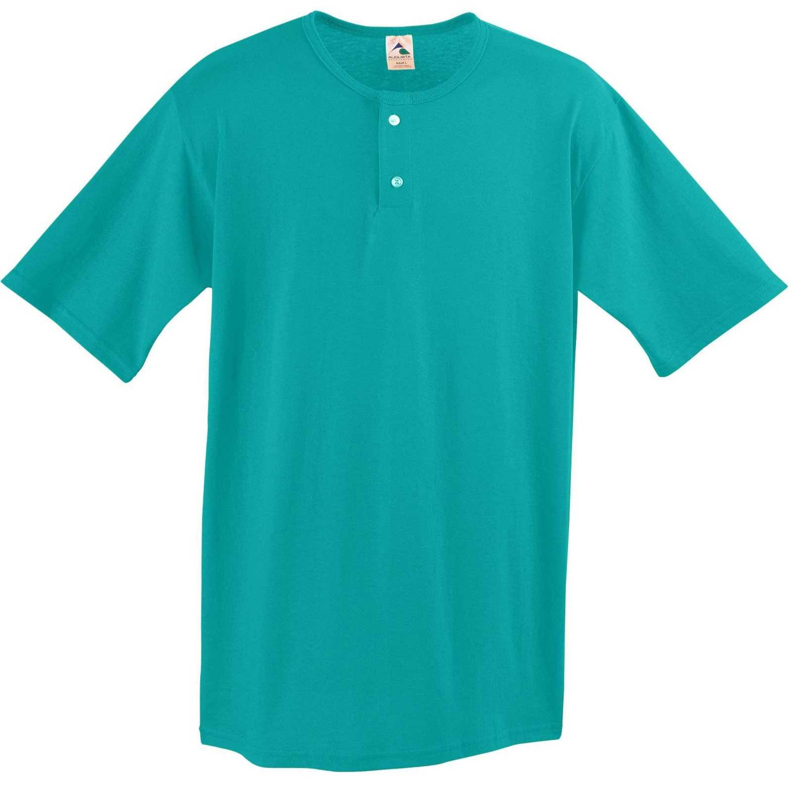 Augusta 580 Two-Button Baseball Jersey - Teal - HIT a Double