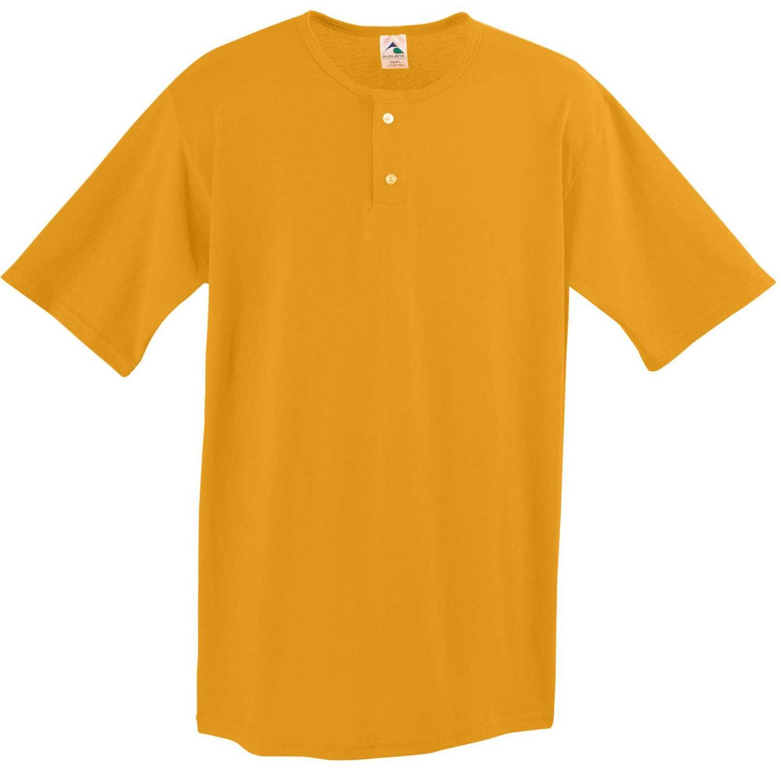 Augusta 581 Two-Button Baseball Jersey - Youth - Gold - HIT a Double