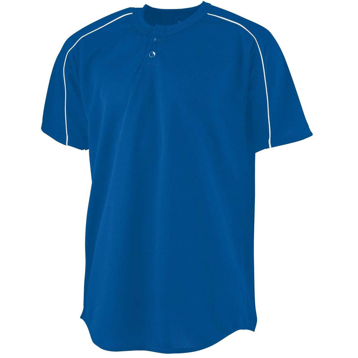 Augusta 585 Wicking Two-Button Baseball Jersey - Royal White - HIT a Double