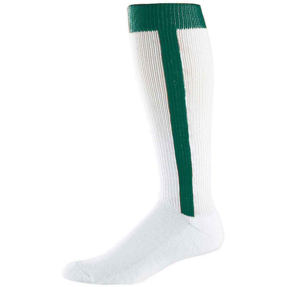 Augusta 6011 Baseball Stirrup Knee High Socks - Dark Green - HIT a Double