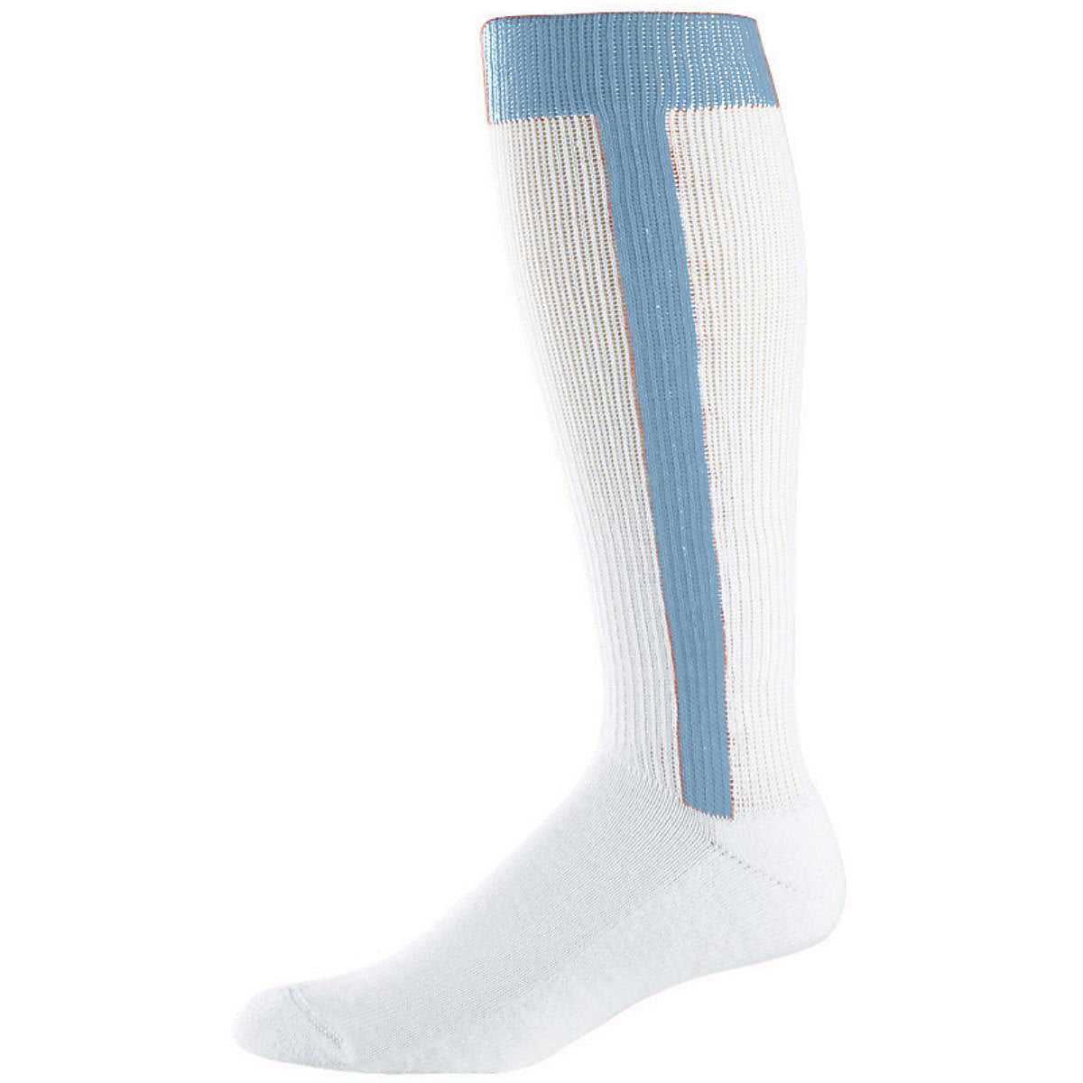 Augusta 6011 Baseball Stirrup Knee High Socks - Light Blue - HIT a Double