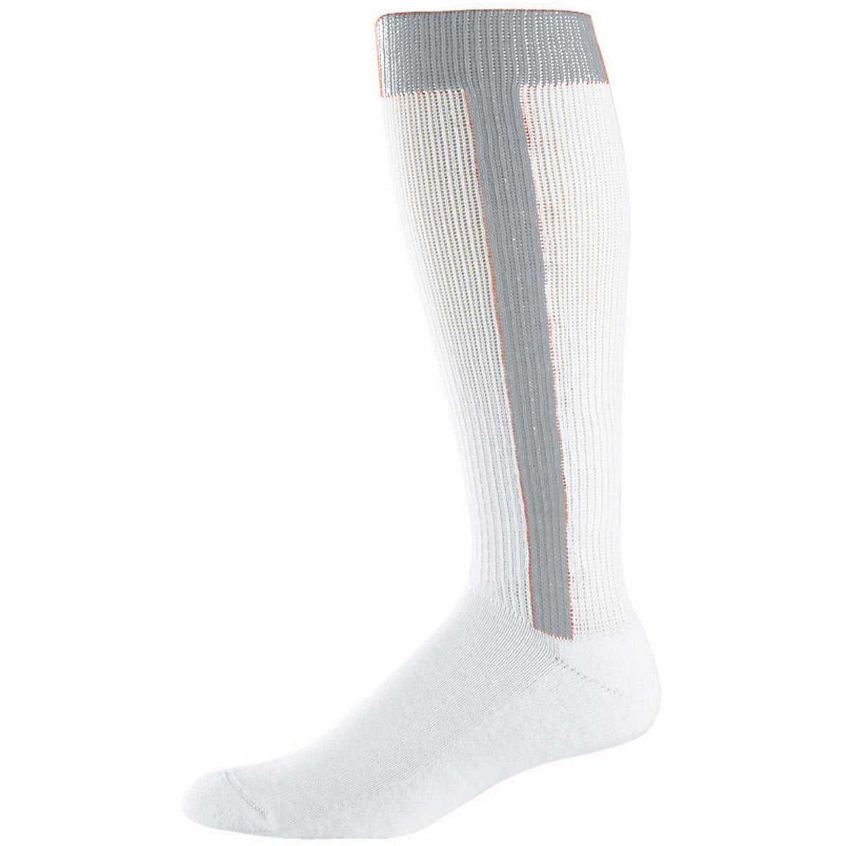 Augusta 6011 Baseball Stirrup Knee High Socks - Silver Gray - HIT a Double