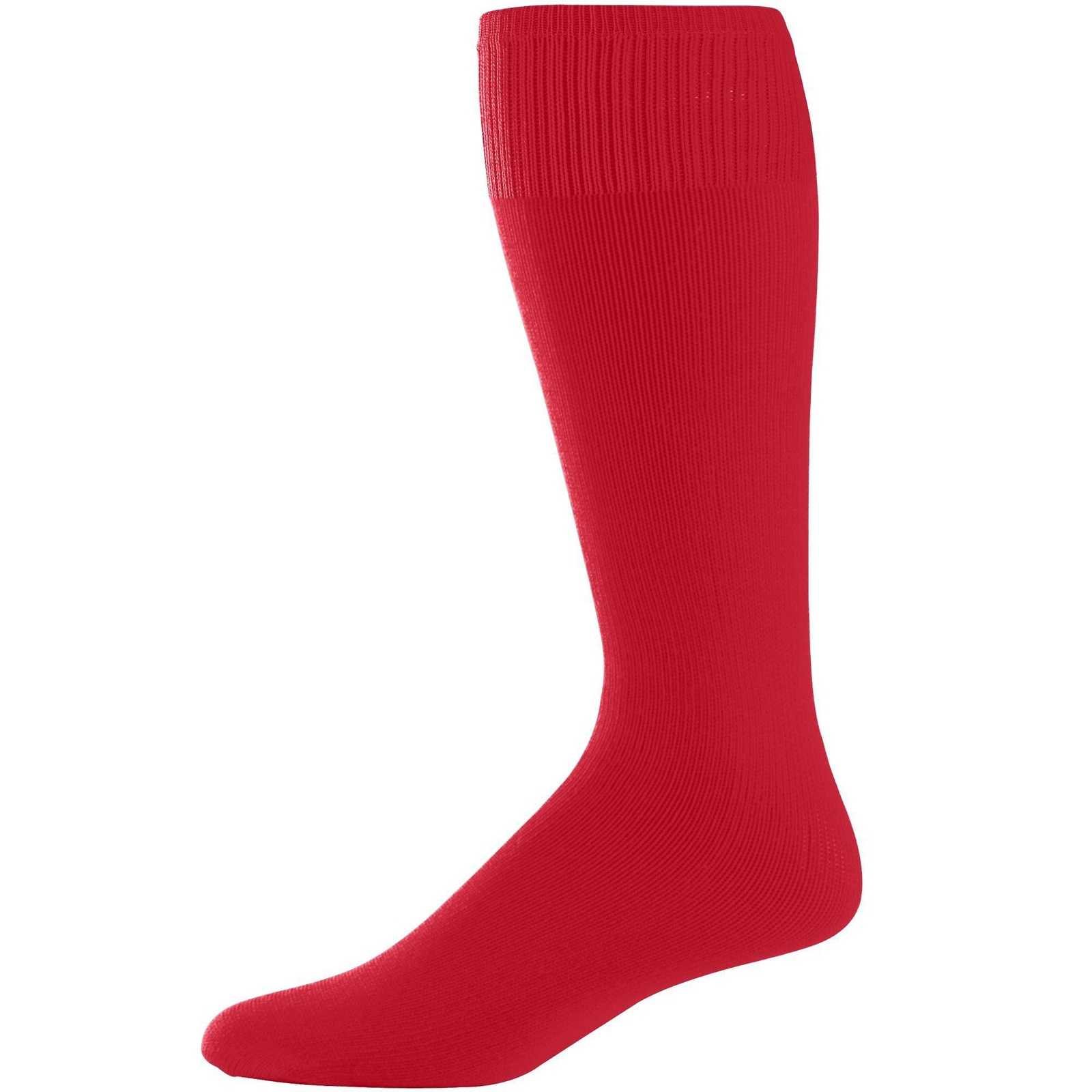 Augusta 6020 Game Knee High Socks - Red - HIT a Double