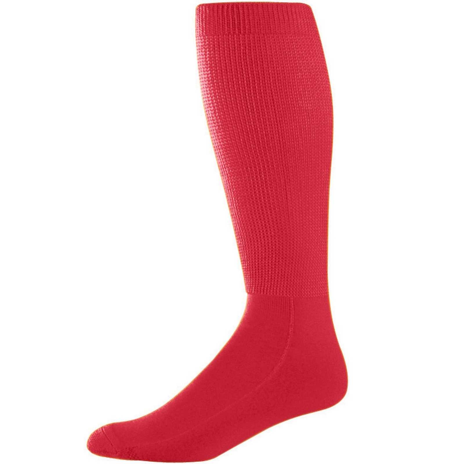 Augusta 6085 Wicking Athletic Knee High Socks - Red - HIT a Double