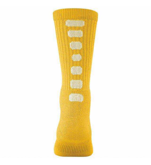 Augusta 6091 Color Block Crew Sock - Gold White - HIT a Double