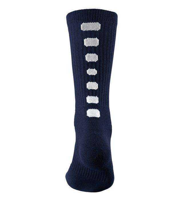 Augusta 6091 Color Block Crew Sock - Navy White - HIT a Double