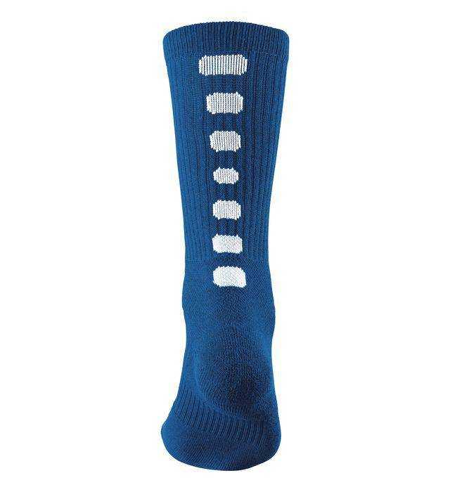 Augusta 6091 Color Block Crew Sock - Royal White - HIT a Double