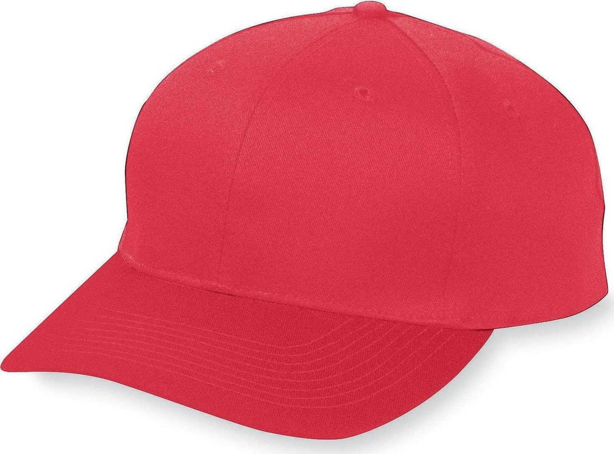Augusta 6204 Six-Panel Cotton Twill Low-Profile Cap - Red - HIT a Double