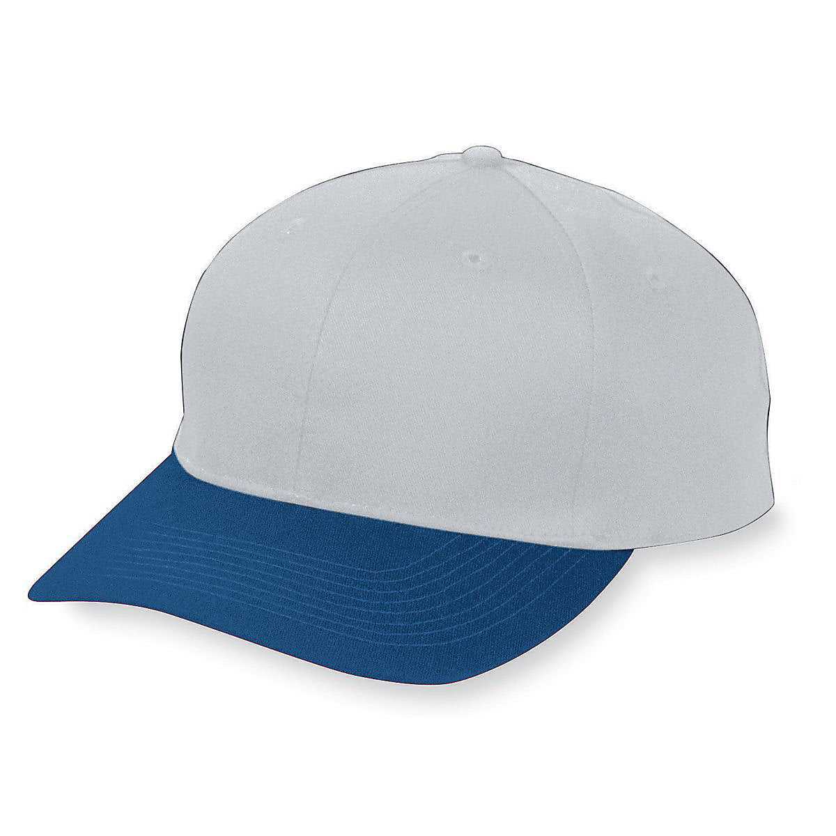 Augusta 6204 Six-Panel Cotton Twill Low-Profile Cap - Silver Gray Naavy - HIT a Double