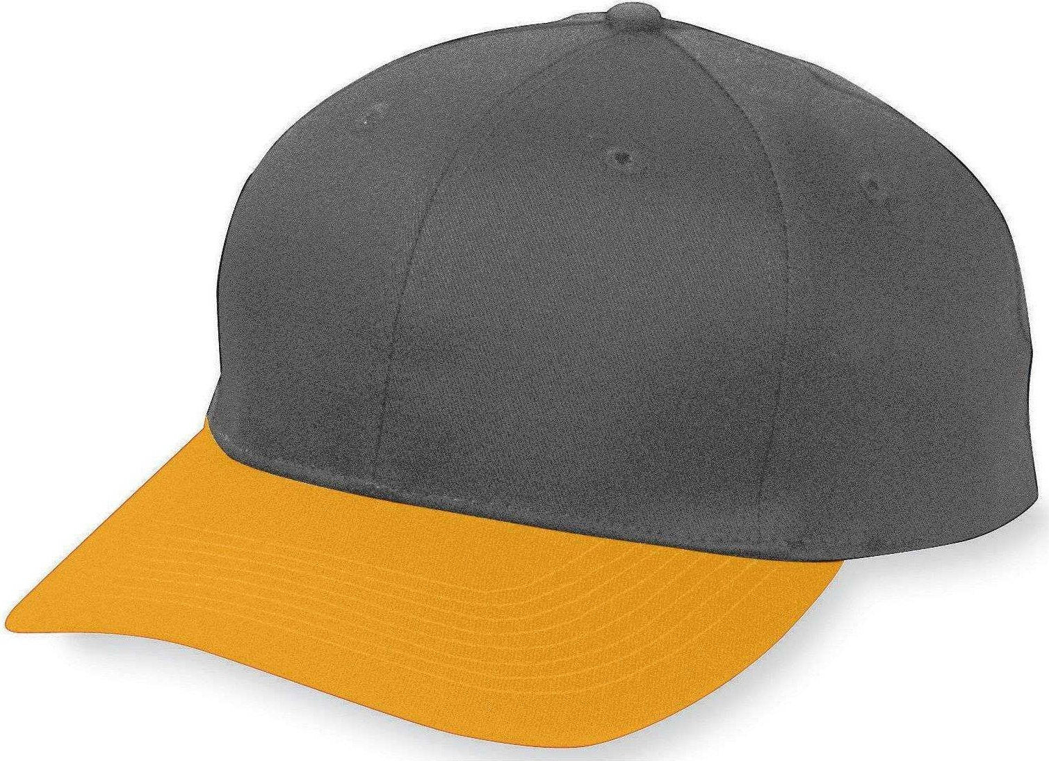 Augusta 6206 Six-Panel Cotton Twill Low-Profile Cap - Youth - Bk Gold - HIT a Double