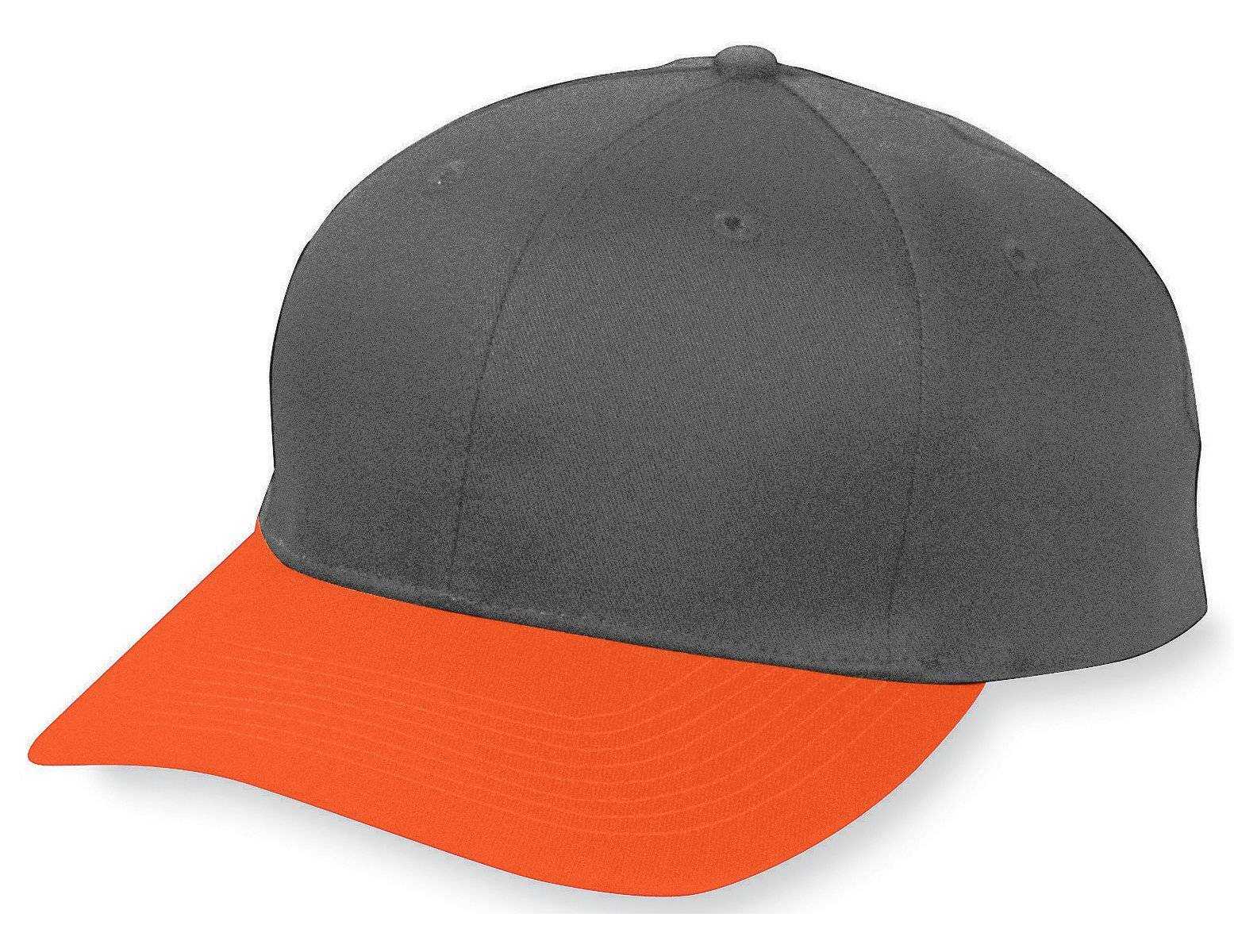 Augusta 6206 Six-Panel Cotton Twill Low-Profile Cap - Youth - Bk Or - HIT a Double