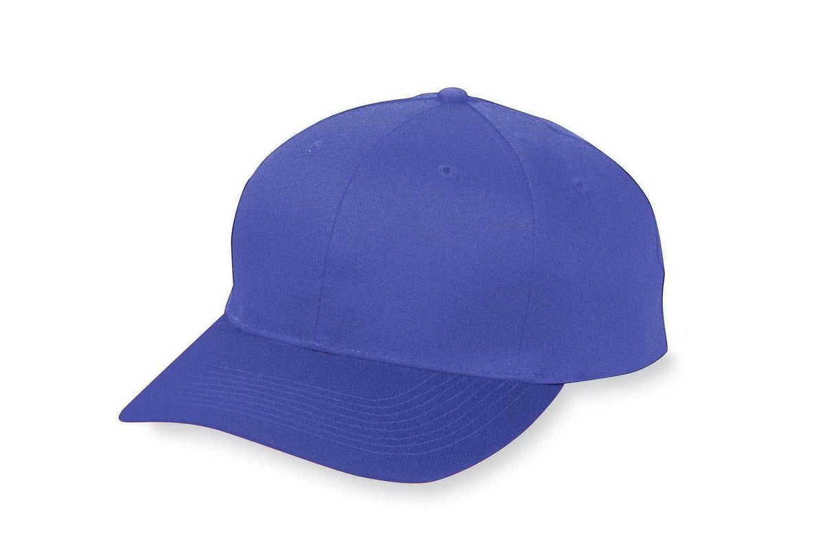 Augusta 6206 Six-Panel Cotton Twill Low-Profile Cap - Youth - Purple - HIT a Double