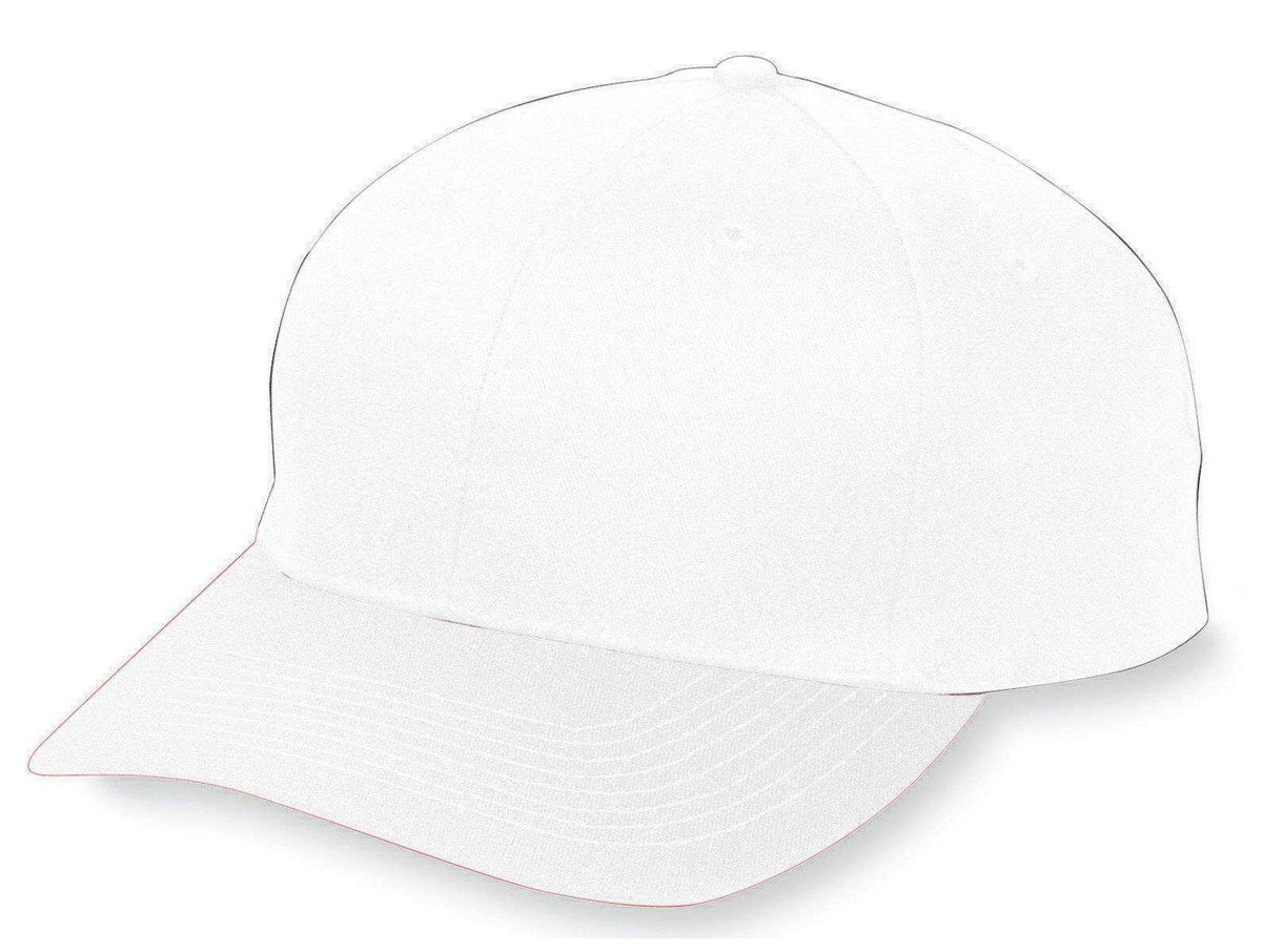 Augusta 6206 Six-Panel Cotton Twill Low-Profile Cap - Youth - White - HIT a Double