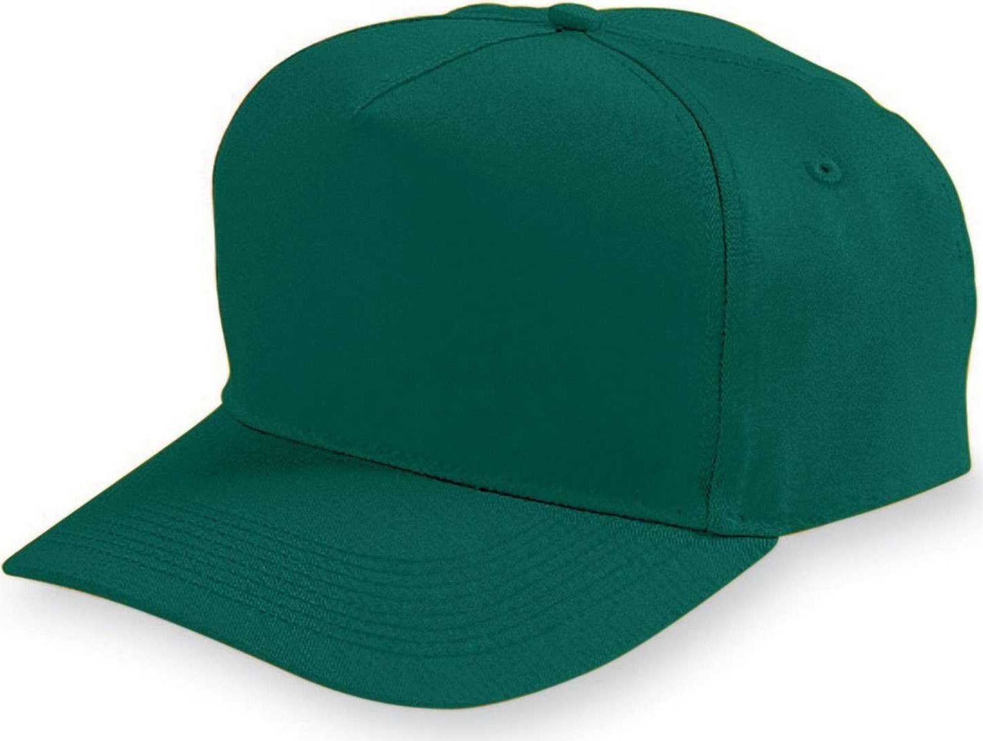 Augusta 6207 Five-Panel Cotton Twill Cap - Youth - Dark Green - HIT a Double