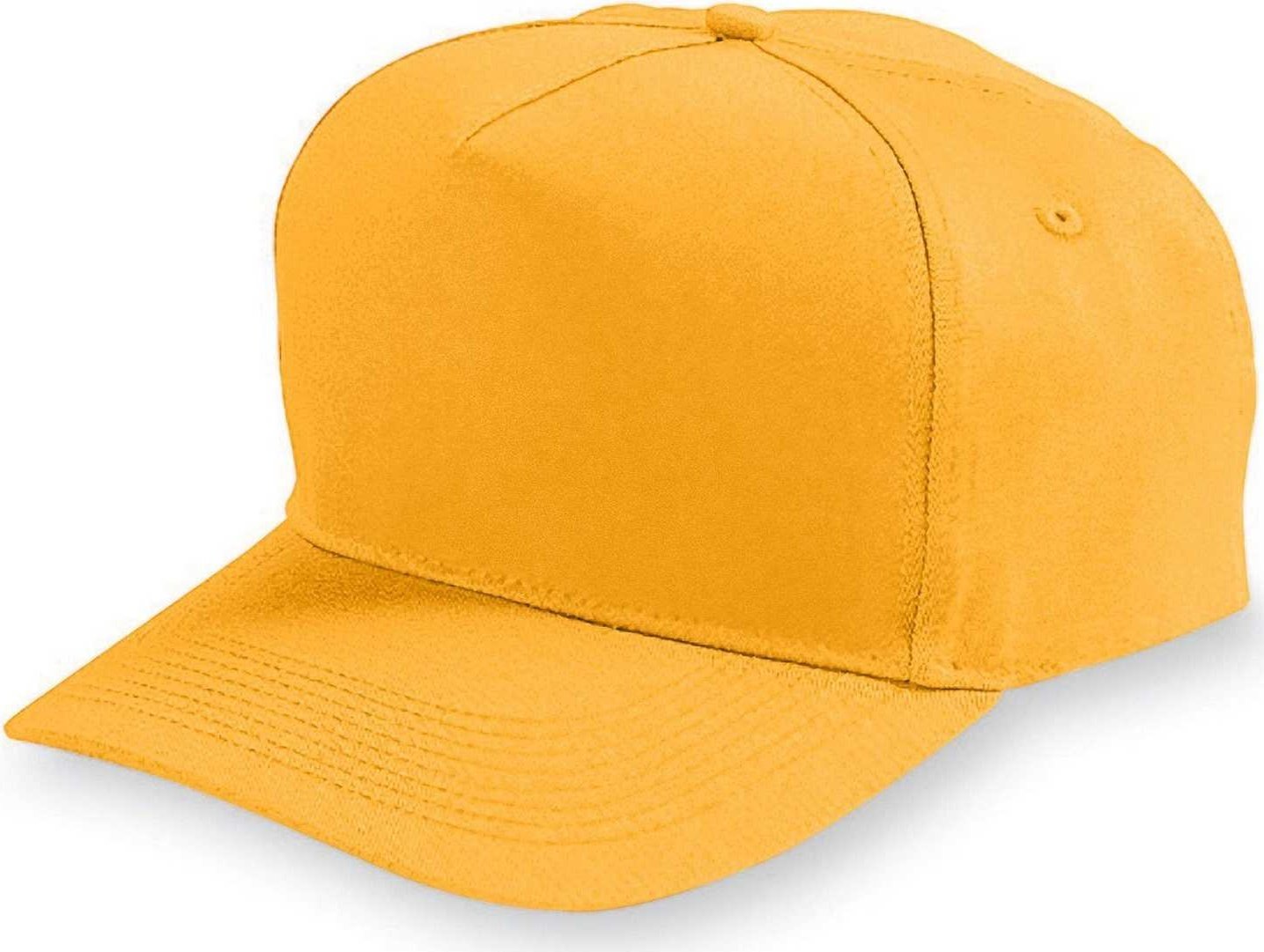 Augusta 6207 Five-Panel Cotton Twill Cap - Youth - Gold - HIT a Double