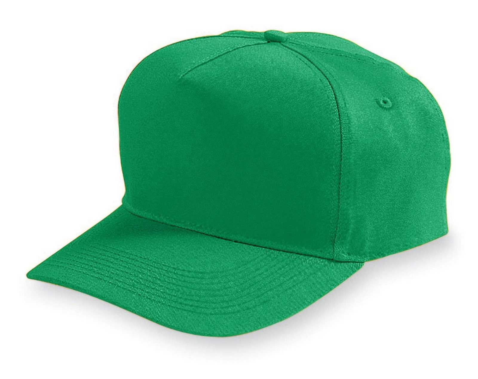 Augusta 6207 Five-Panel Cotton Twill Cap - Youth - Kelly - HIT a Double