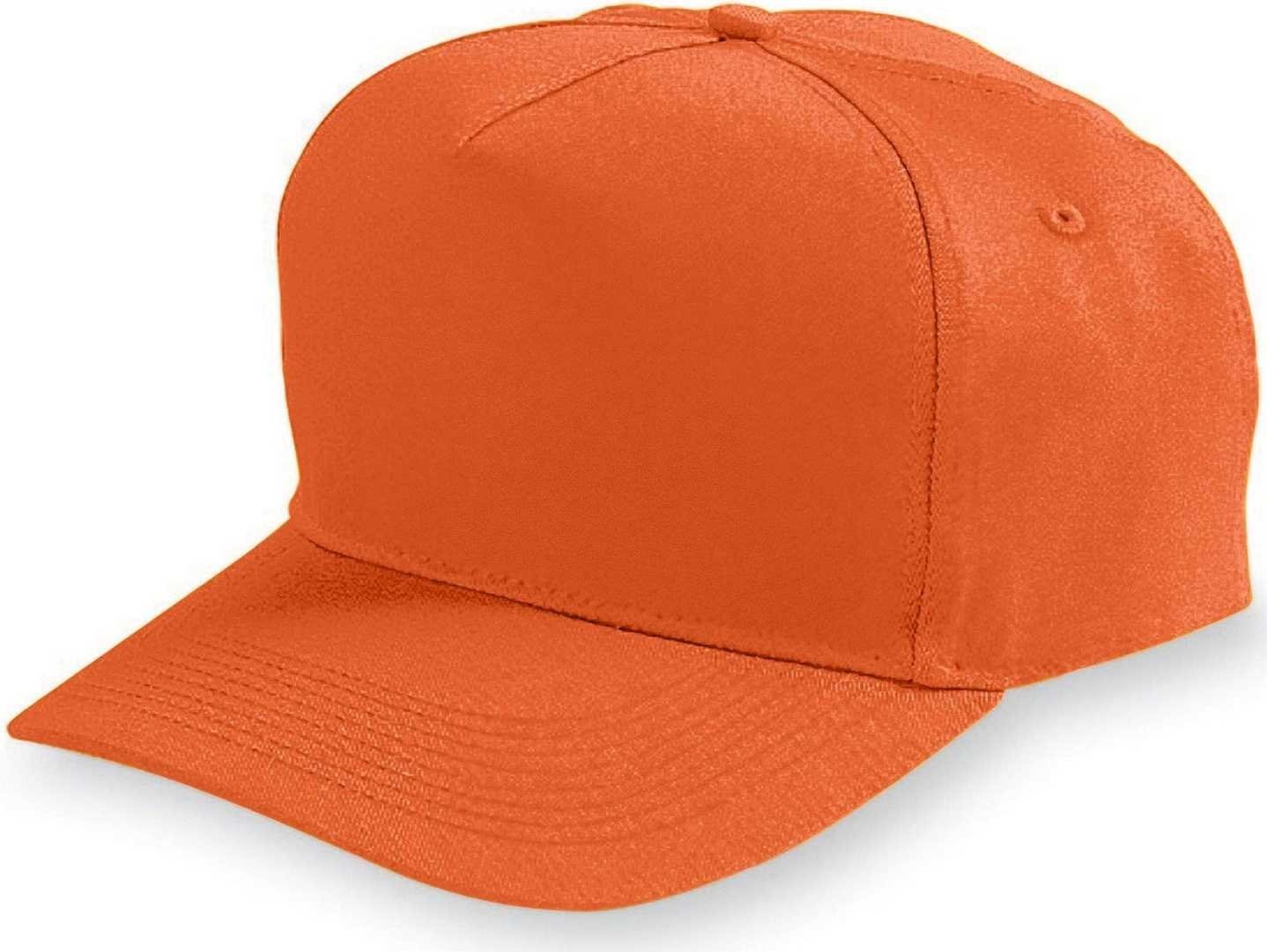 Augusta 6207 Five-Panel Cotton Twill Cap - Youth - Orange - HIT a Double