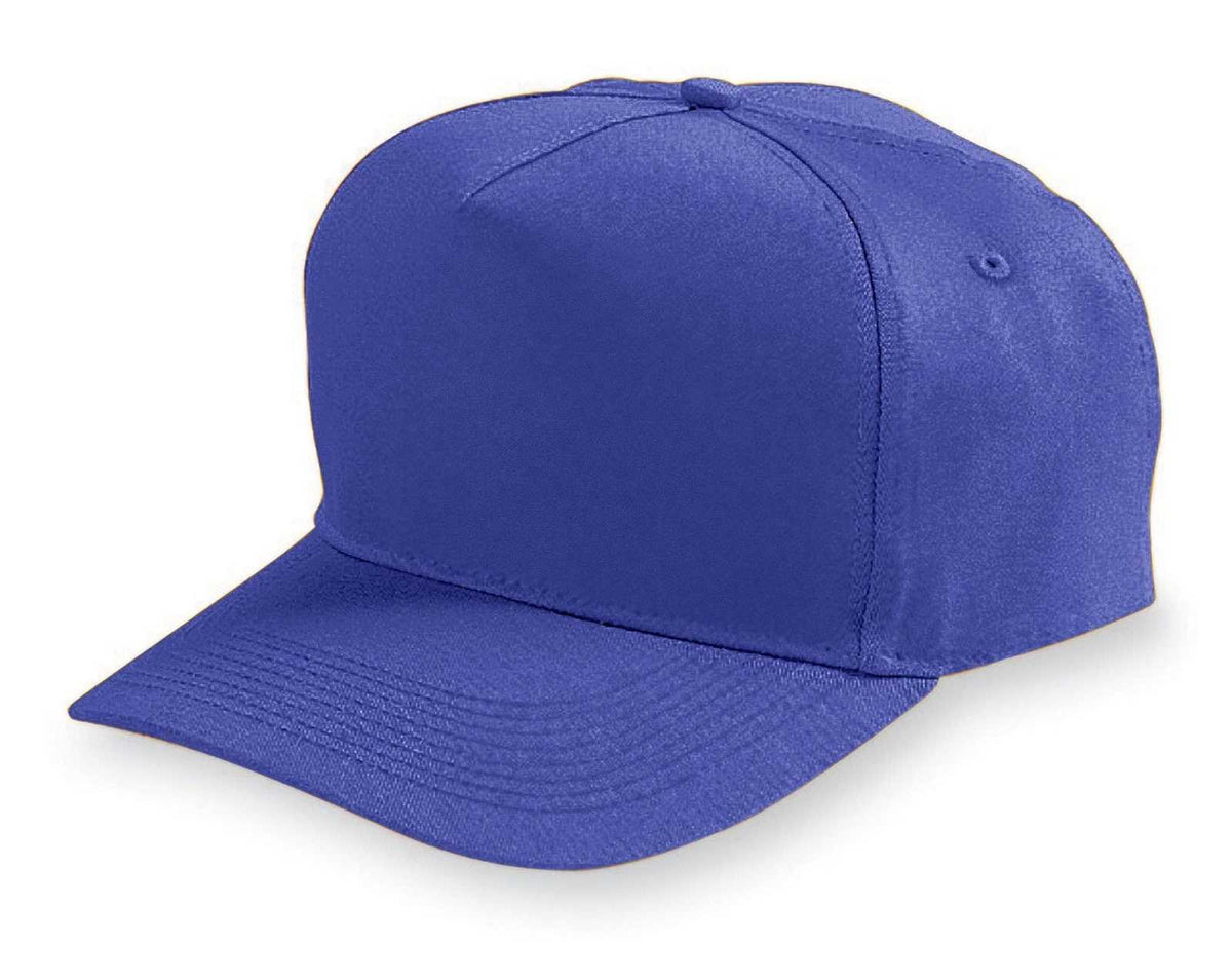 Augusta 6207 Five-Panel Cotton Twill Cap - Youth - Purple - HIT a Double