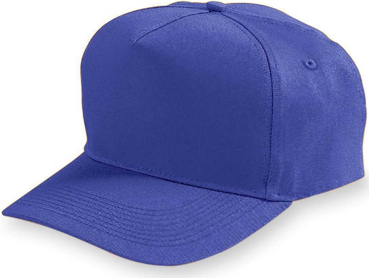 Augusta 6207 Five-Panel Cotton Twill Cap - Youth - Purple - HIT a Double