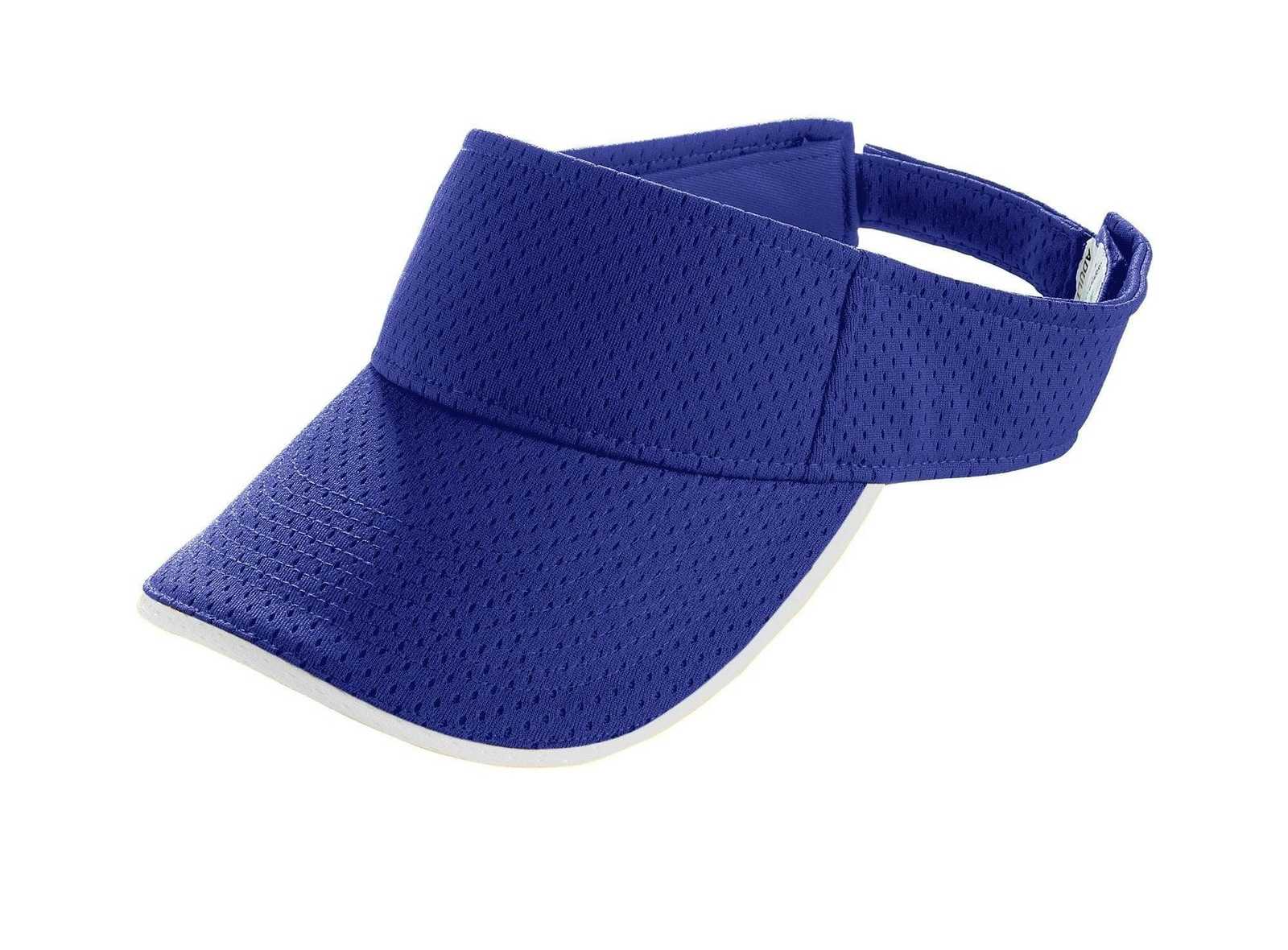 Augusta 6223 Athletic Mesh Two-Color Visor - Purple White - HIT a Double