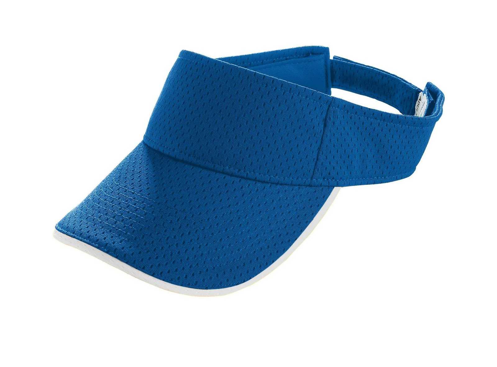 Augusta 6223 Athletic Mesh Two-Color Visor - Royal White - HIT a Double