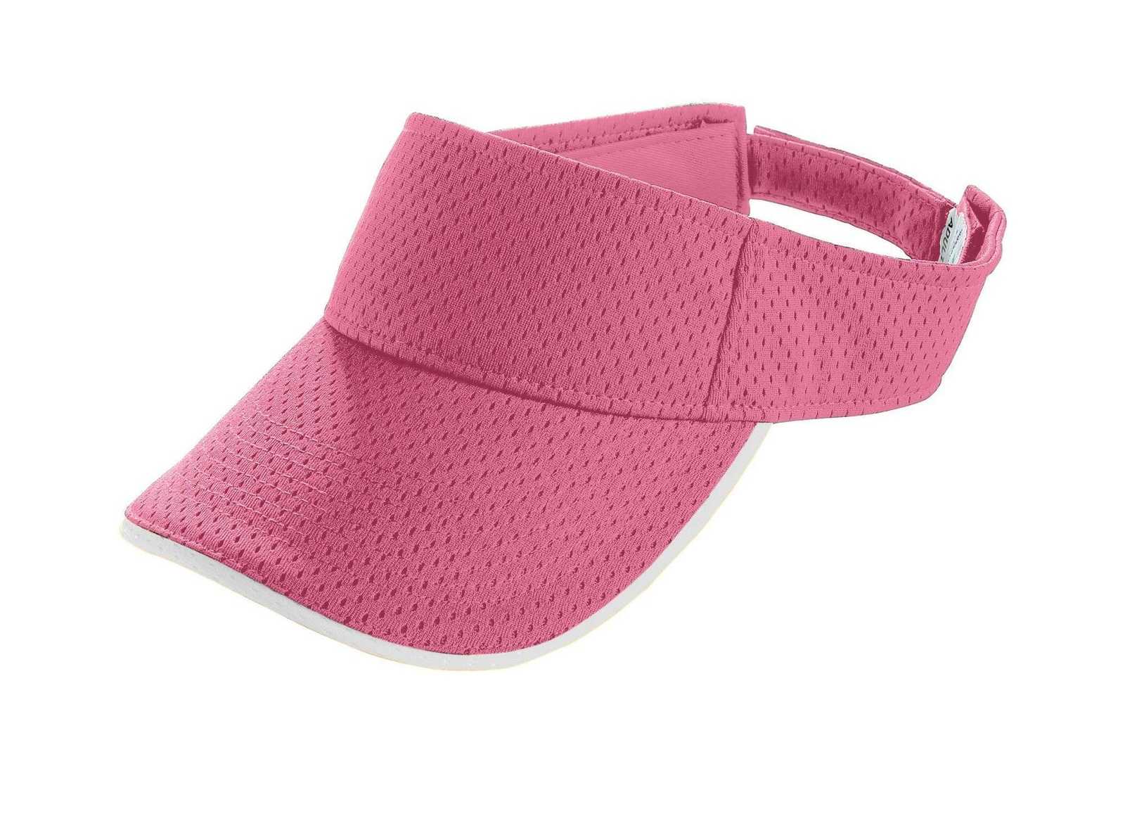 Augusta 6224 Athletic Mesh Two-Color Visor - Youth - Pink White - HIT a Double