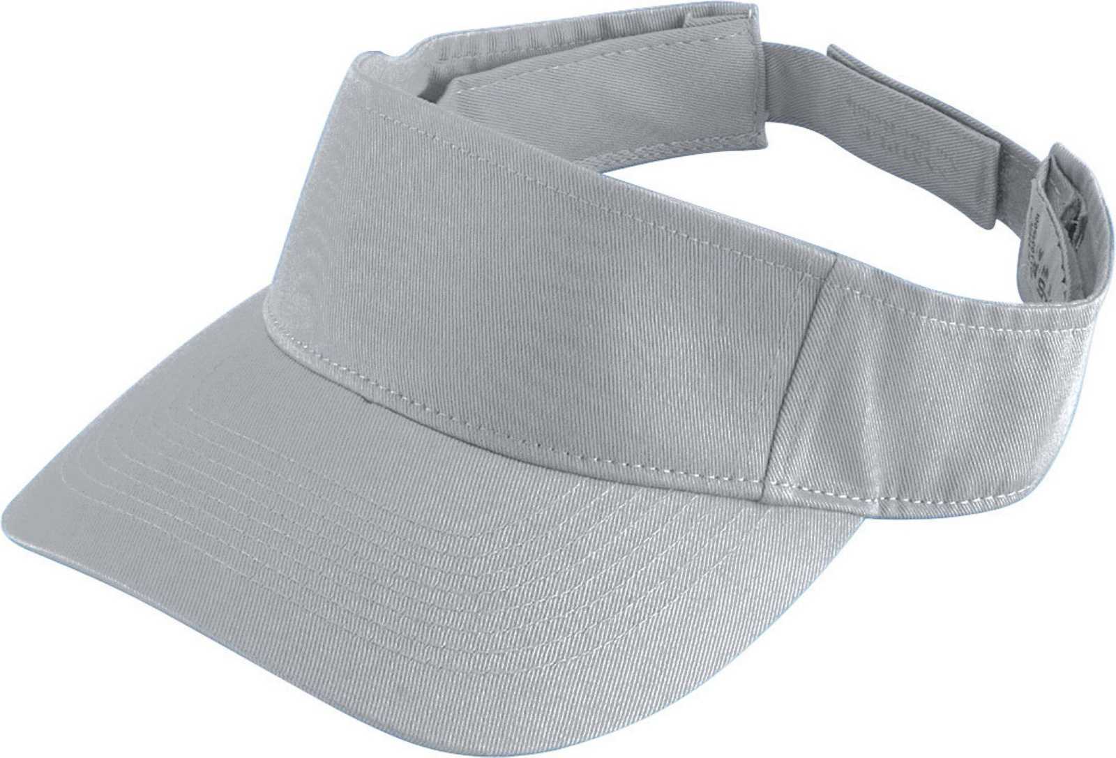 Augusta 6226 Sport Twill Visor - Youth - Silver Gray - HIT a Double