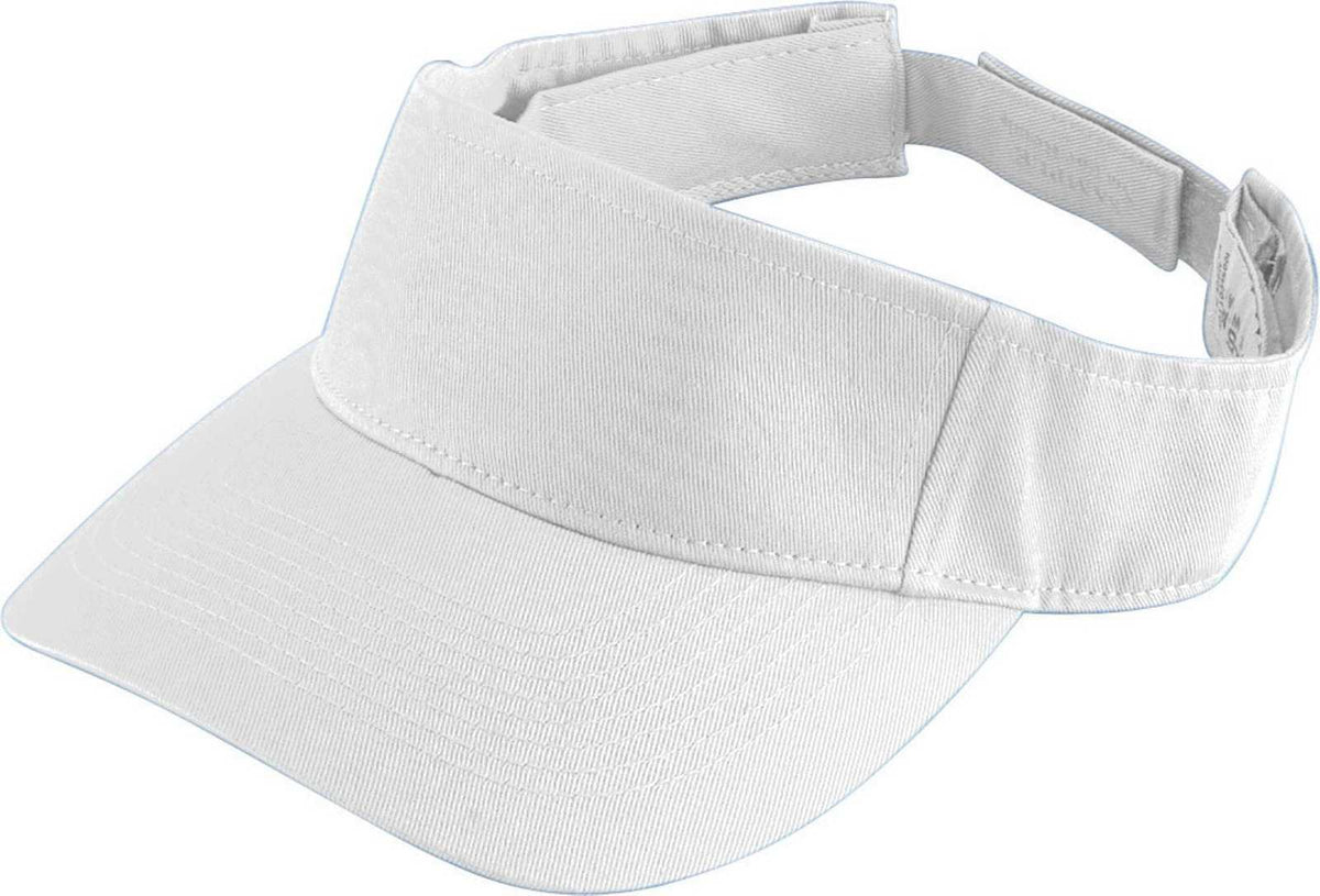 Augusta 6226 Sport Twill Visor - Youth - White - HIT a Double