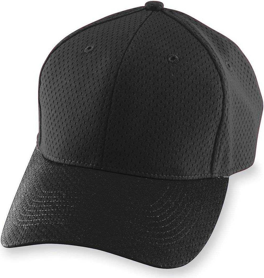 Augusta 6235 Athletic Mesh Cap - Black - HIT a Double