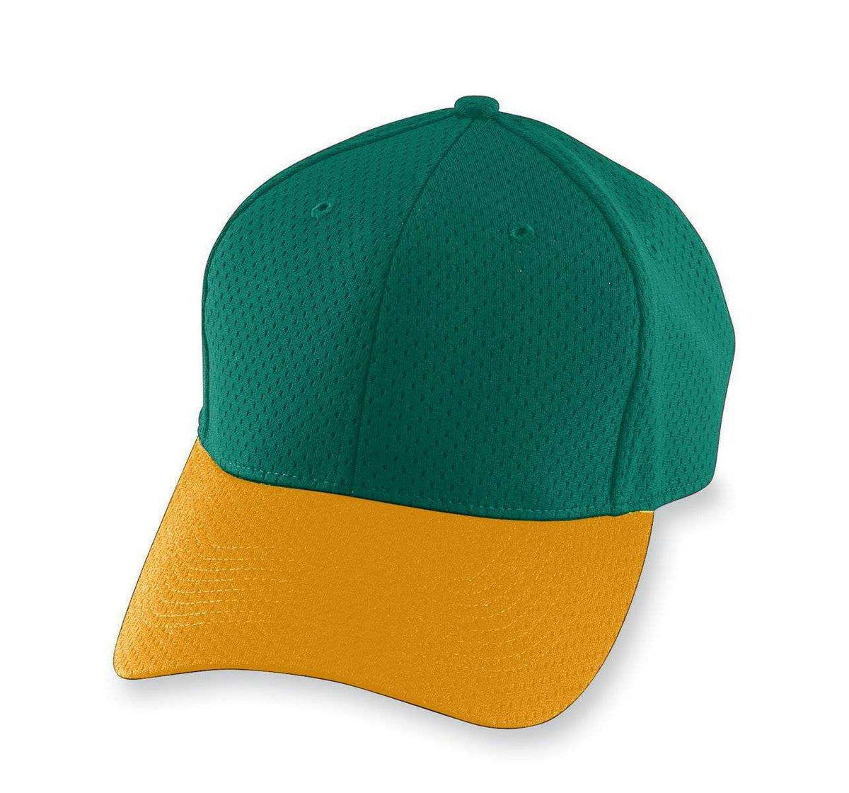 Augusta 6235 Athletic Mesh Cap - Dark Green Gold - HIT a Double
