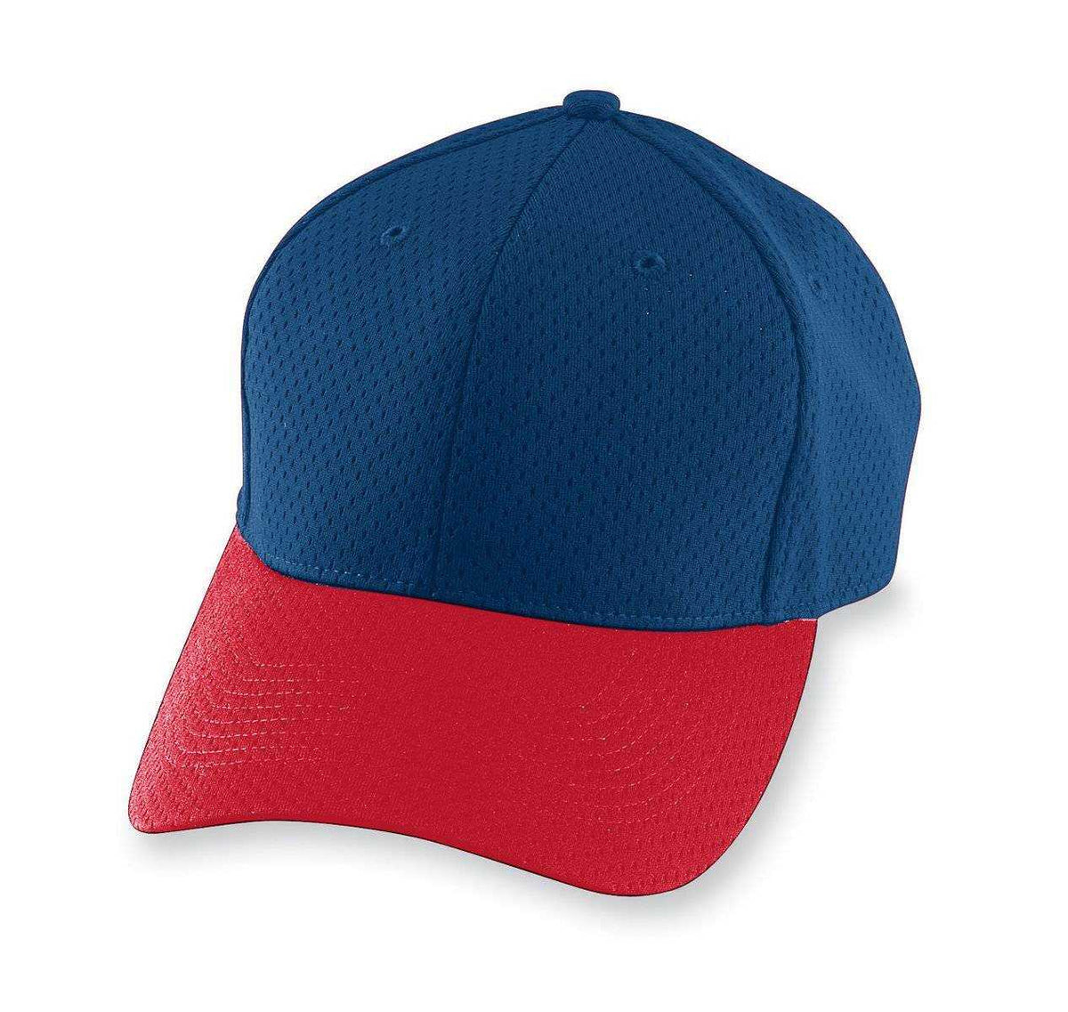 Augusta 6235 Athletic Mesh Cap - Navy Red - HIT a Double