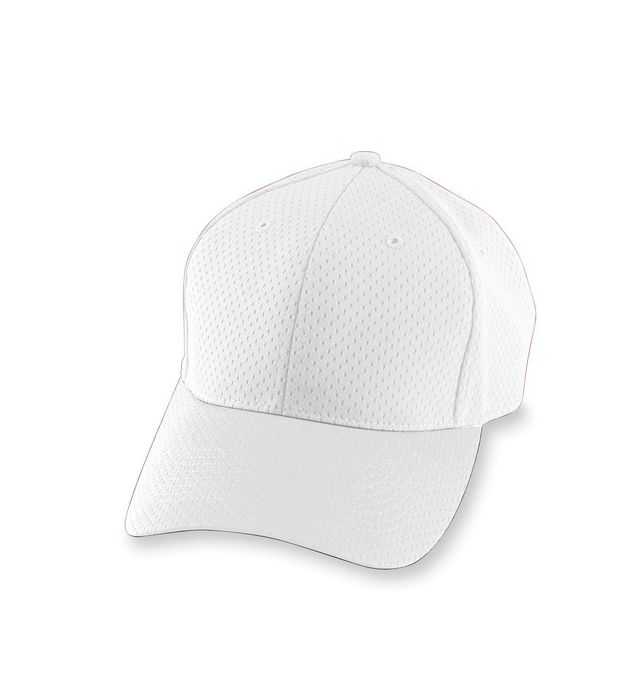 Augusta 6235 Athletic Mesh Cap - White - HIT a Double
