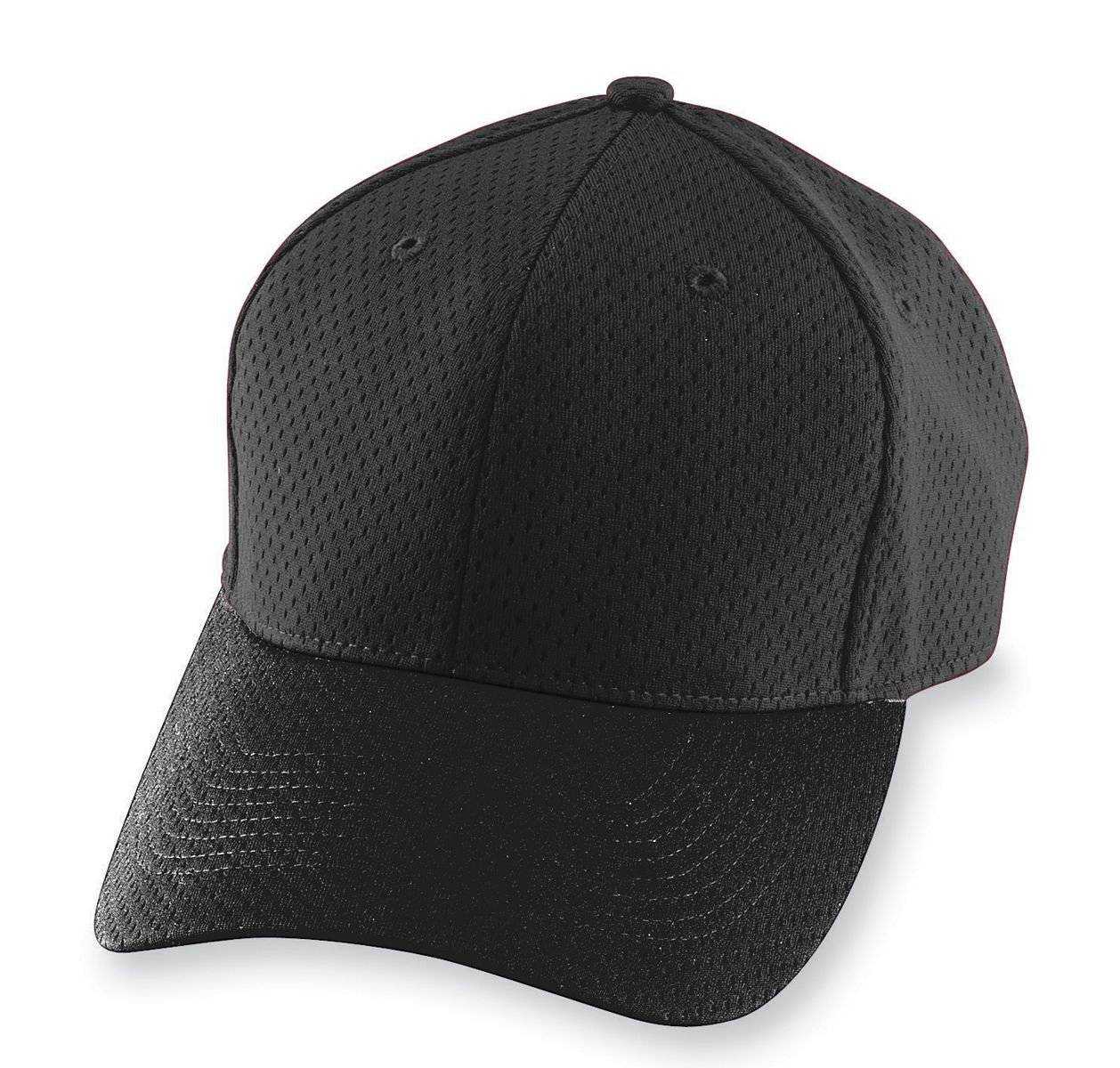 Augusta 6236 Athletic Mesh Cap - Youth - Black - HIT a Double