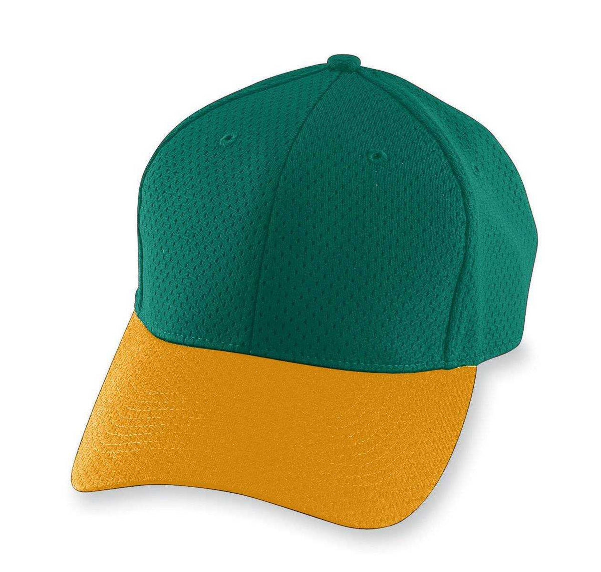 Augusta 6236 Athletic Mesh Cap - Youth - Dark Green Gold - HIT a Double