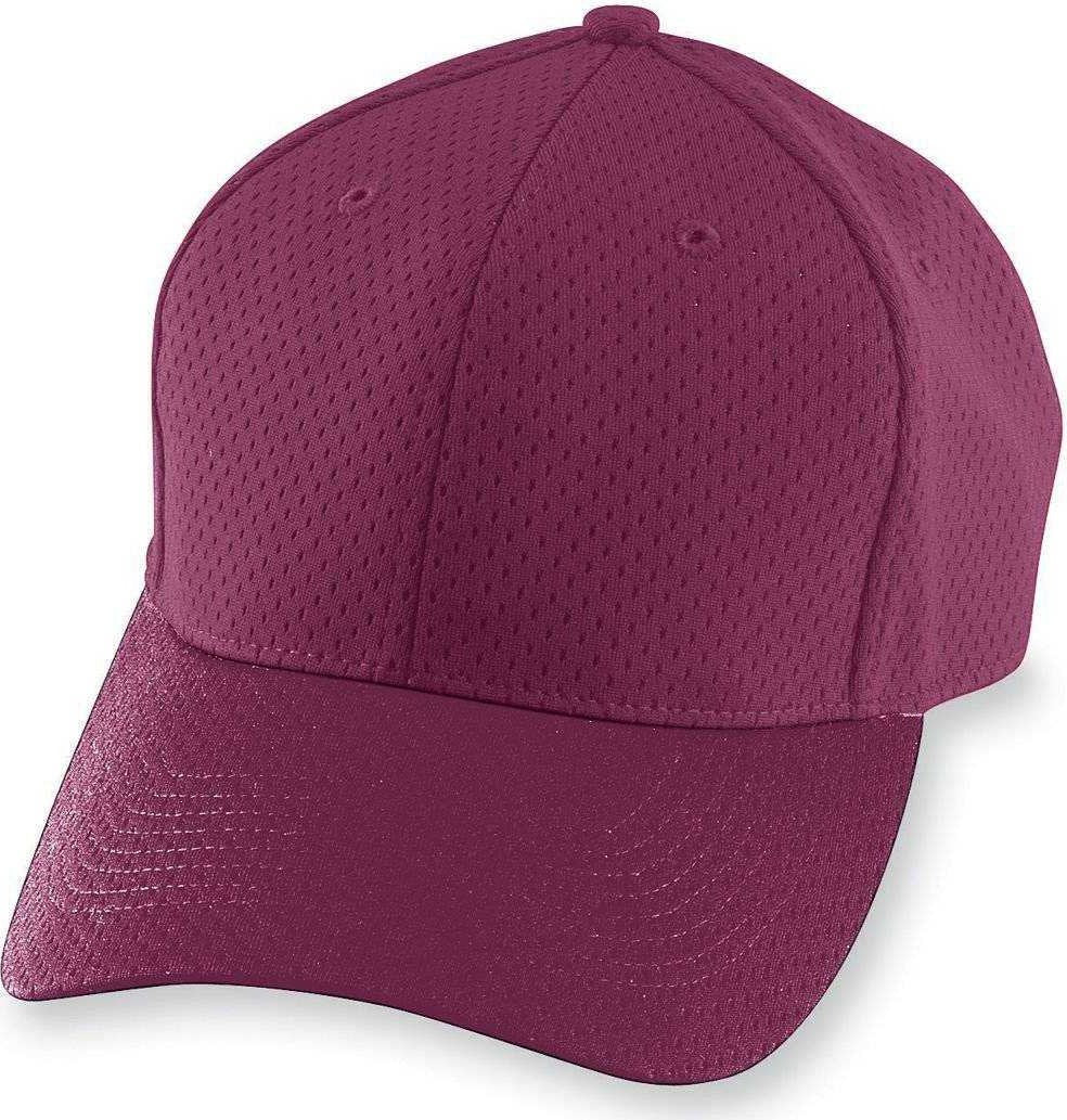 Augusta 6236 Athletic Mesh Cap - Youth - Maroon - HIT a Double