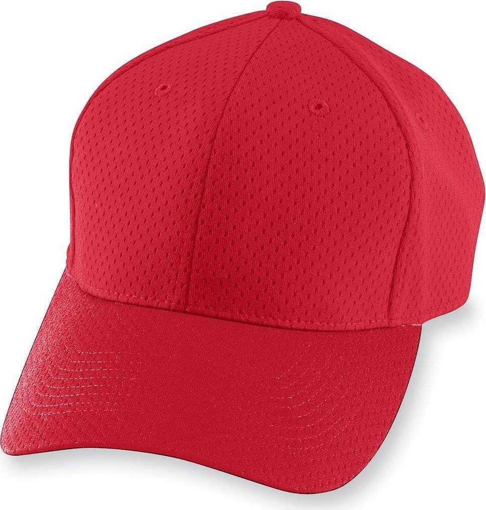 Augusta 6236 Athletic Mesh Cap - Youth - Red - HIT a Double