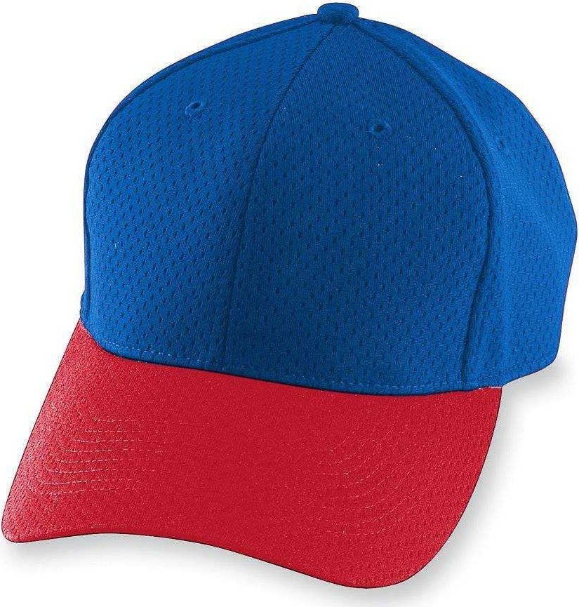 Augusta 6236 Athletic Mesh Cap - Youth - Royal Red - HIT a Double