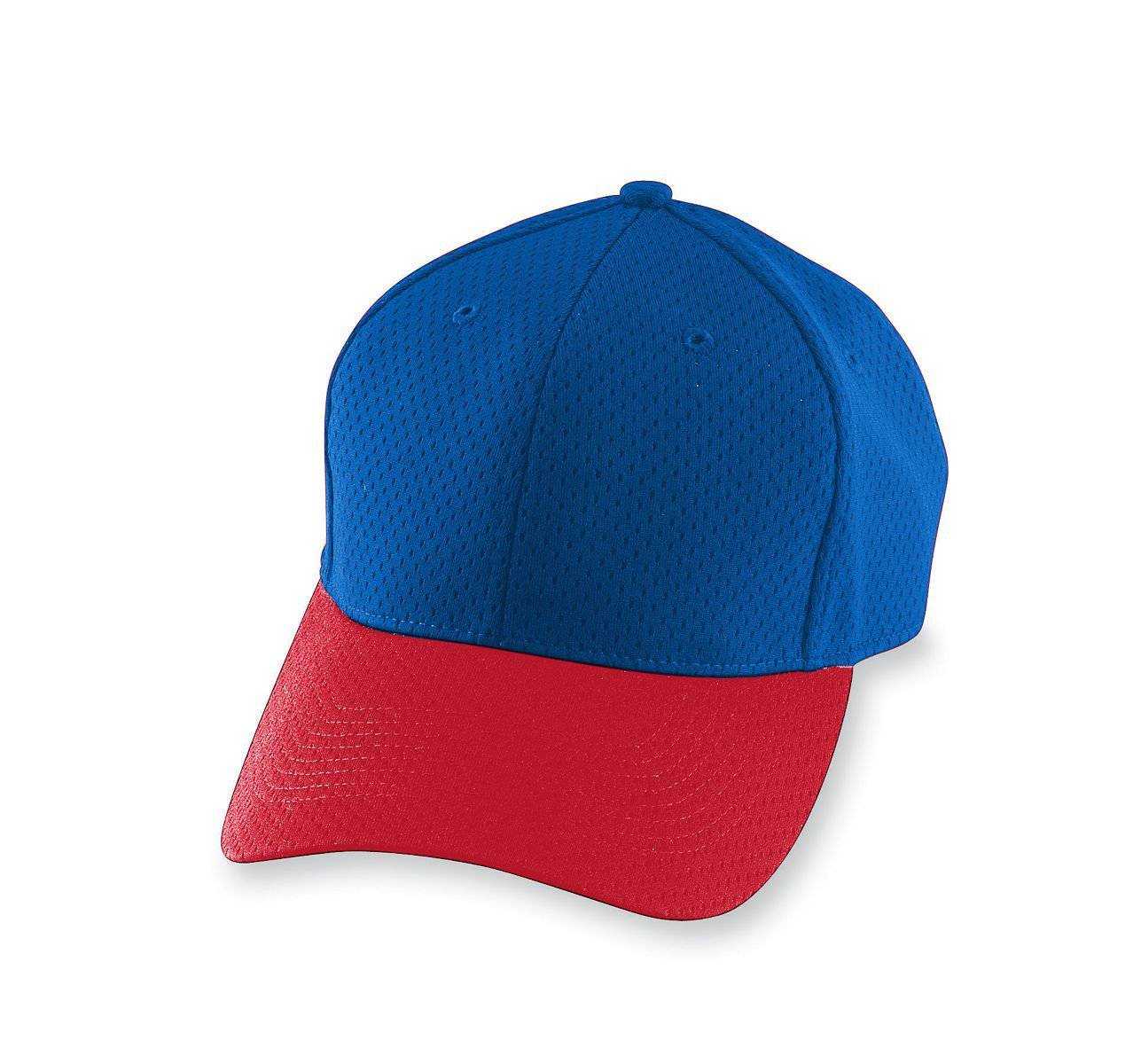 Augusta 6236 Athletic Mesh Cap - Youth - Royal Red - HIT a Double