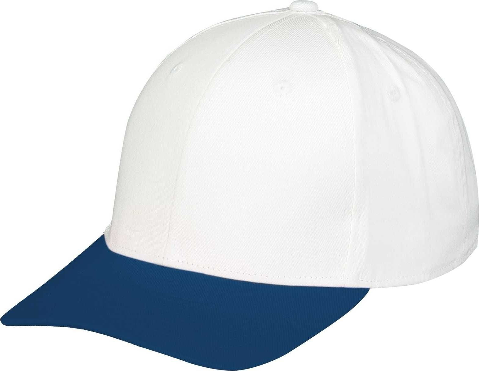 Augusta 6251 Rally Cotton Twill Cap - White Navy - HIT a Double