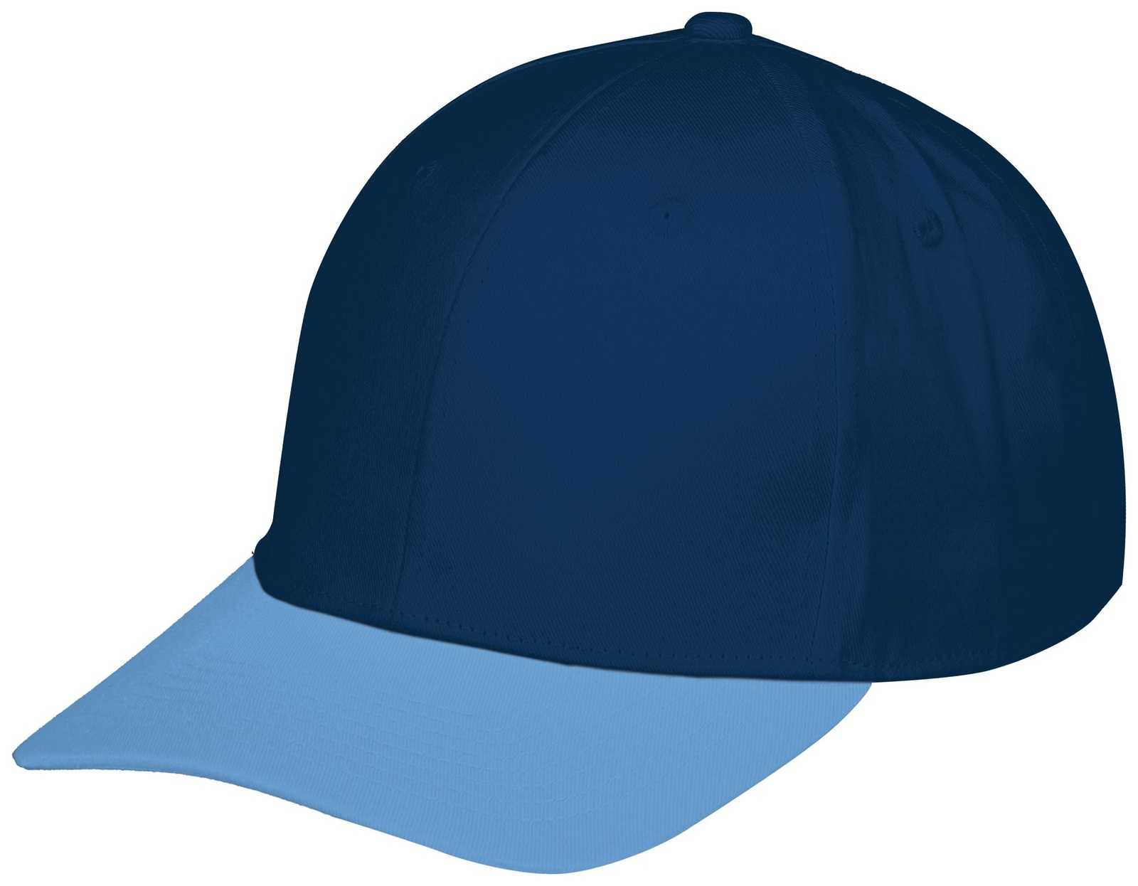 Augusta 6252 Youth Rally Cotton Twill Cap - Navy Columbia Blue - HIT a Double